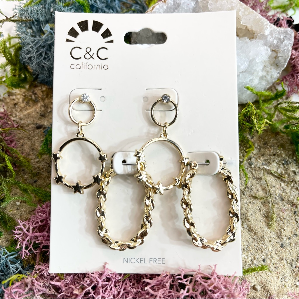 CC California Set Of Womens Earrings 25$
